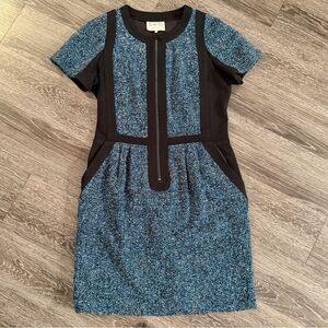 Sea New York Blue and Black Tweed Dress